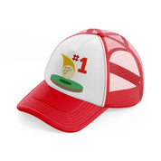 hole in one-red-and-white-trucker-hat
