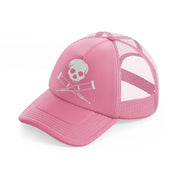 cracked skull-pink-trucker-hat
