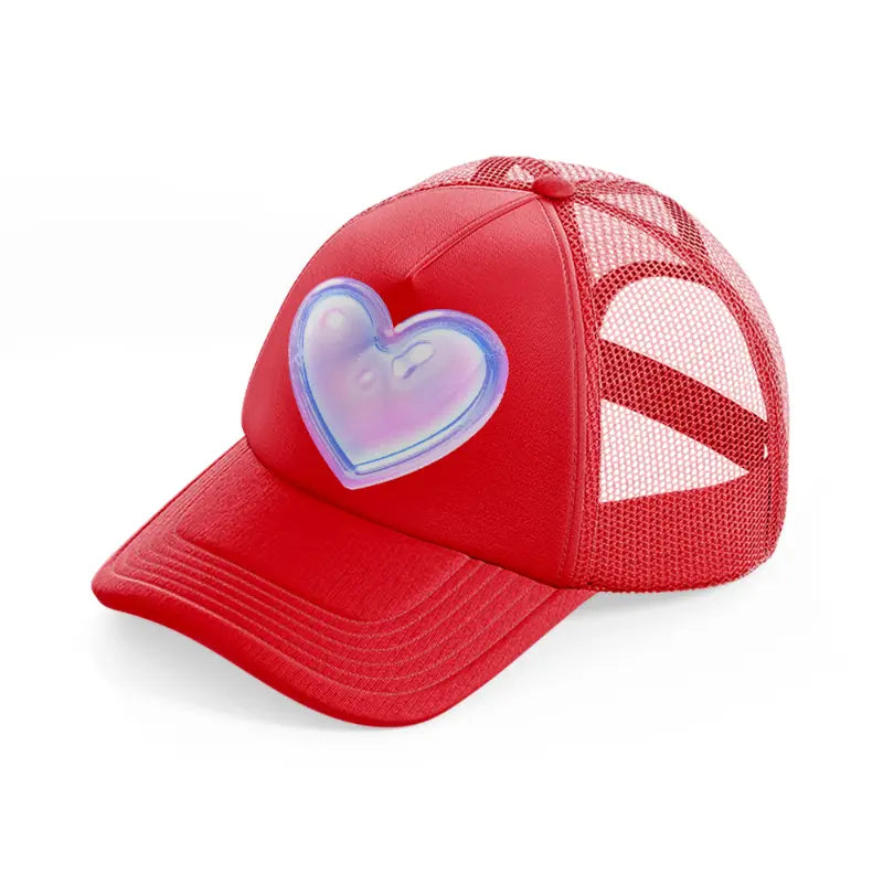 heart purple red trucker hat