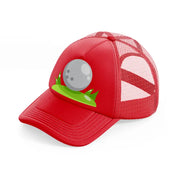 golf ball white-red-trucker-hat