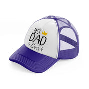 best dad ever crown purple trucker hat