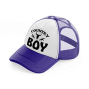 country boy purple trucker hat