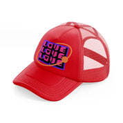 love red trucker hat