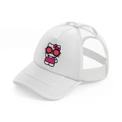 hello kitty sunglasses-white-trucker-hat