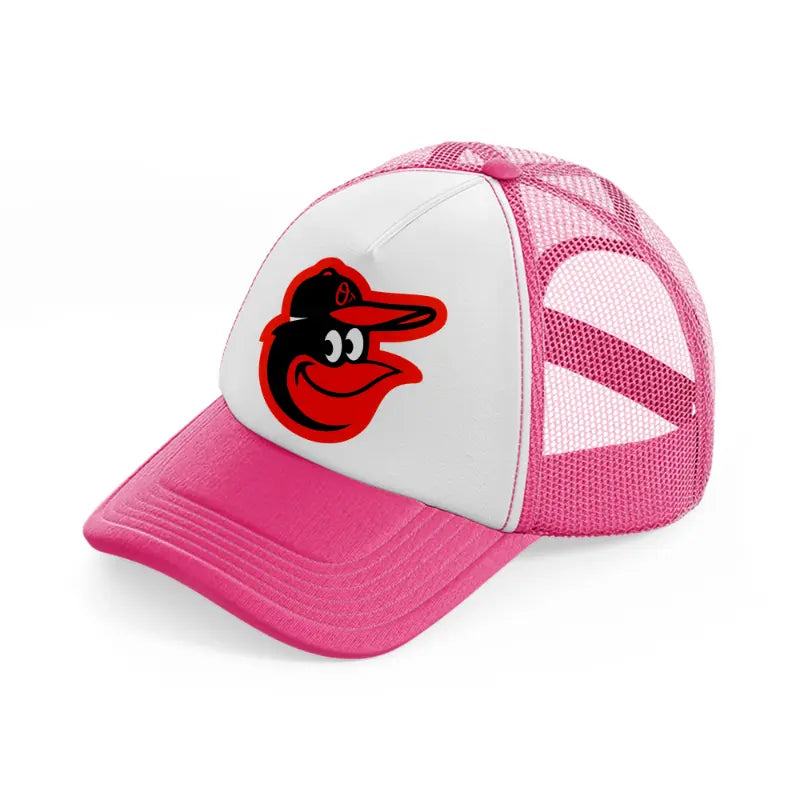 baltimore orioles-neon-pink-trucker-hat