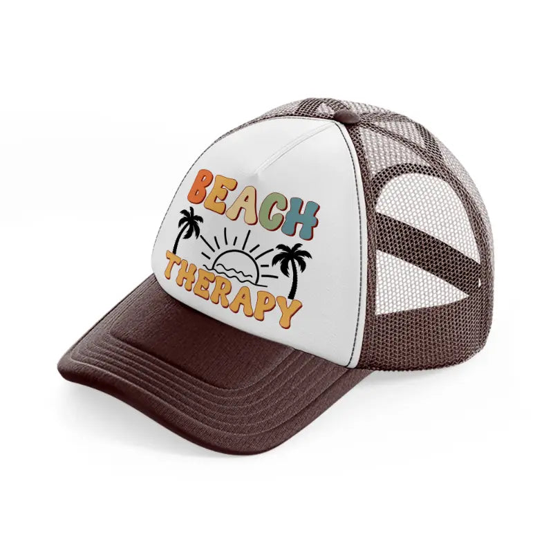 beach therapy-brown-trucker-hat