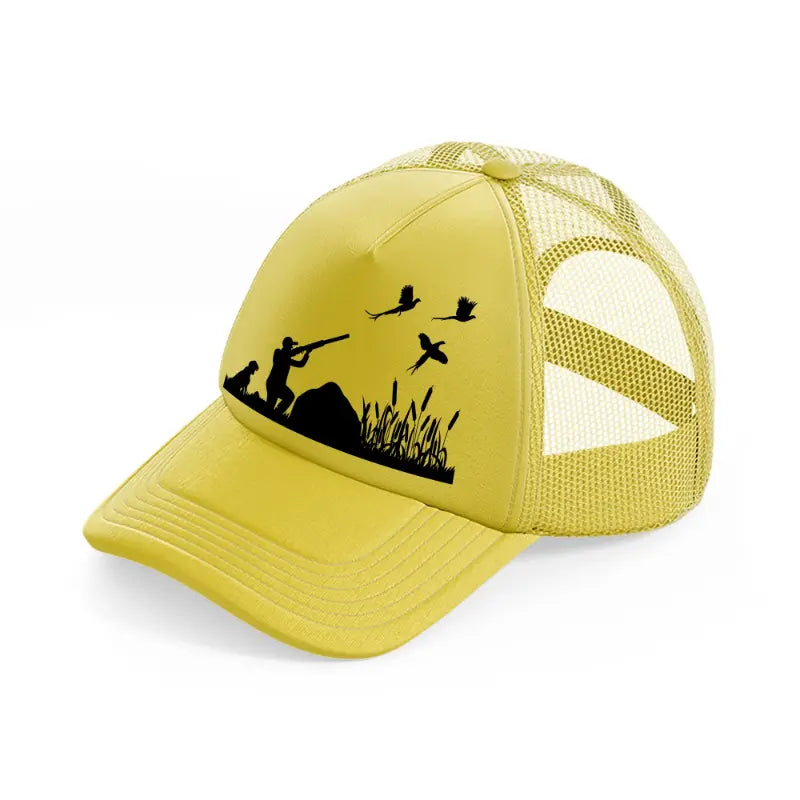 hunting-gold-trucker-hat