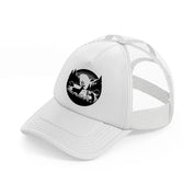 deer hunter white trucker hat