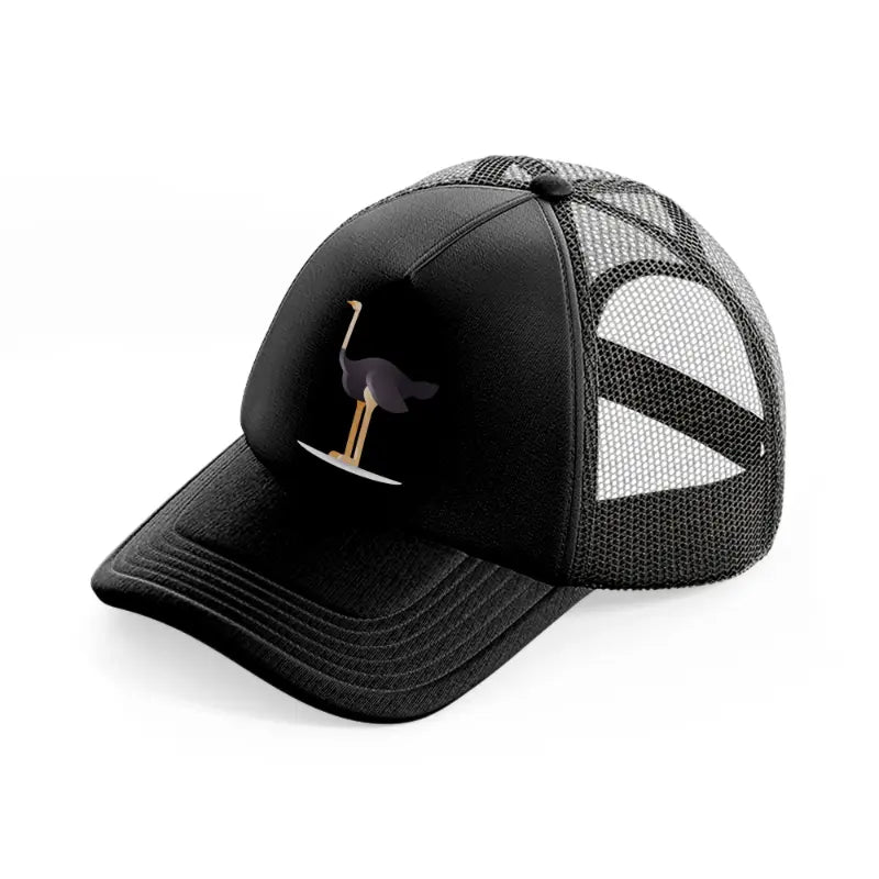 044-ostrich-black-trucker-hat