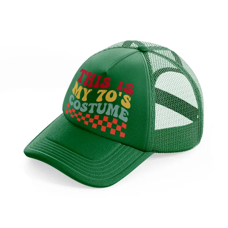 this is my 70's costume-green-trucker-hat
