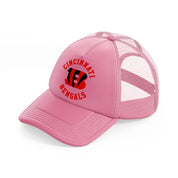 cincinnati bengals circle-pink-trucker-hat