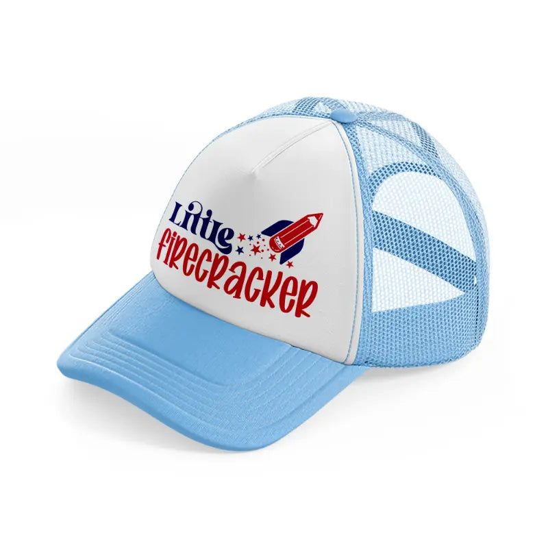 little firecracker-01-sky-blue-trucker-hat
