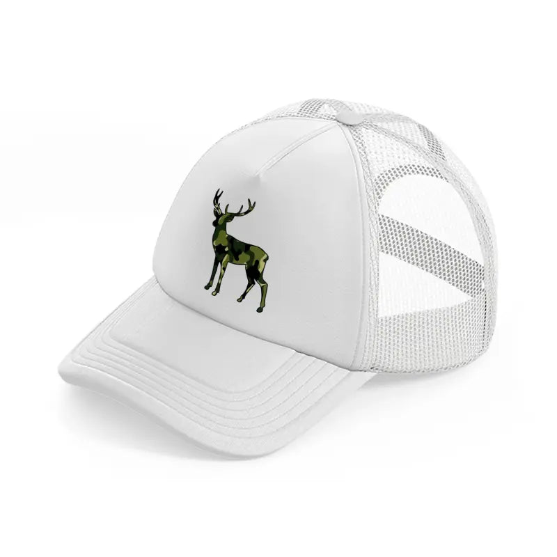 camo deer-white-trucker-hat