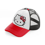 hello kitty emoji red and black trucker hat