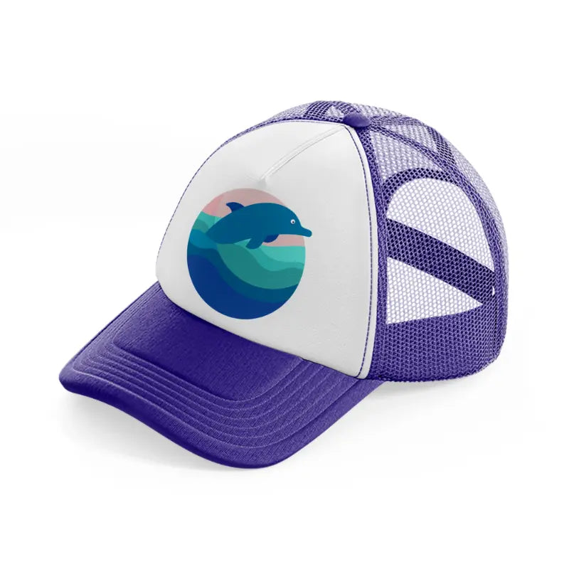 dolphin (1)-purple-trucker-hat