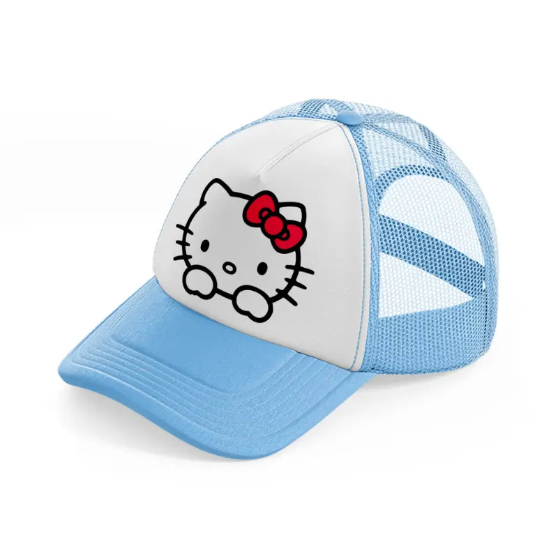 hello kitty basic-sky-blue-trucker-hat