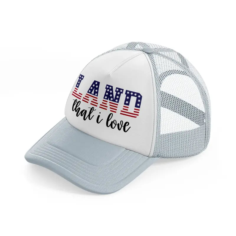 land that i love-01-grey-trucker-hat
