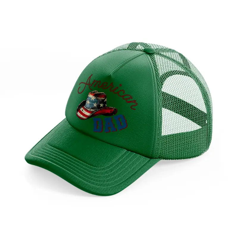 rustic american dad-green-trucker-hat