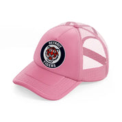 detroit tigers blue badge-pink-trucker-hat