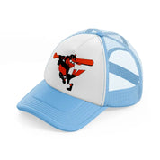 baltimore orioles cartoon-sky-blue-trucker-hat