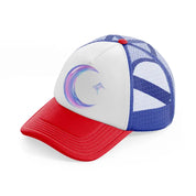 crescent moon with star-multicolor-trucker-hat