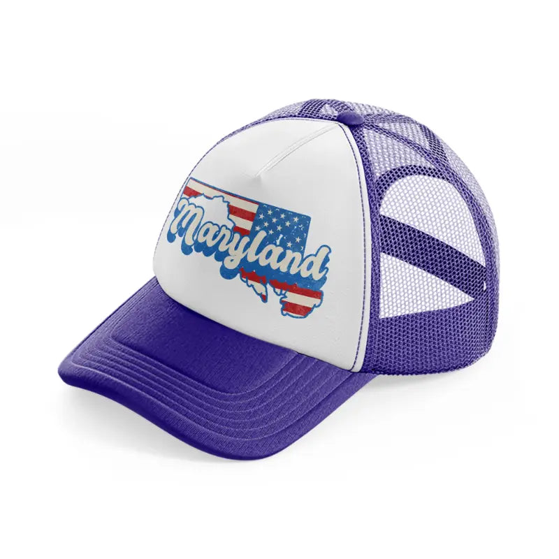 maryland flag-purple-trucker-hat