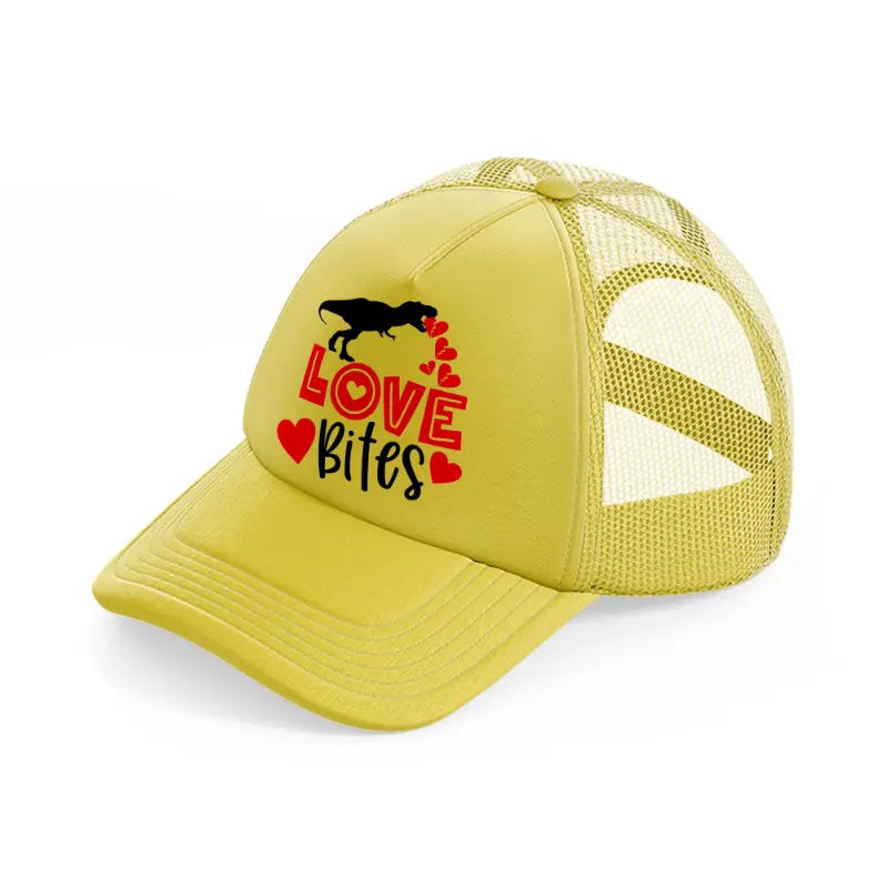 love bites-gold-trucker-hat
