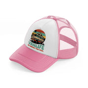 vanlife go where you feel-pink-and-white-trucker-hat