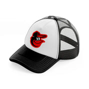 baltimore orioles-black-and-white-trucker-hat