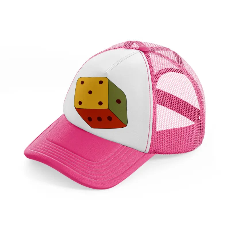 groovy elements 56 neon pink trucker hat