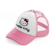 hello kitty-pink-and-white-trucker-hat