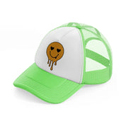 melt smiley-lime-green-trucker-hat