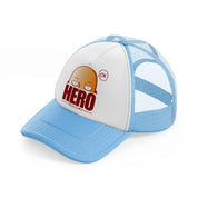 hero one punch man sky blue trucker hat