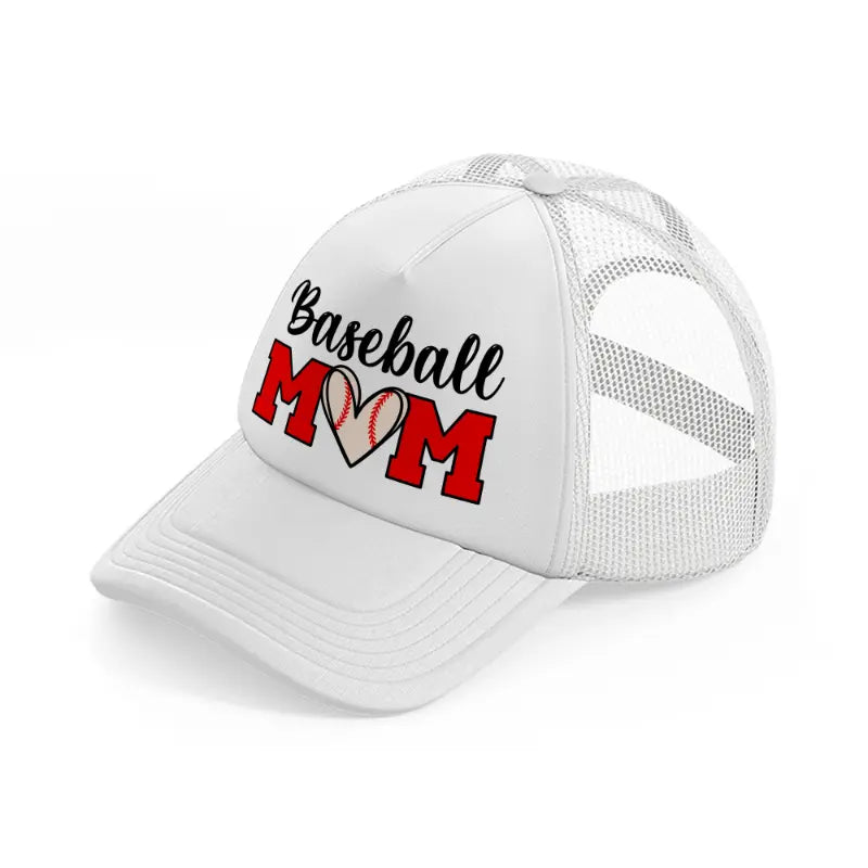 baseball mom-white-trucker-hat