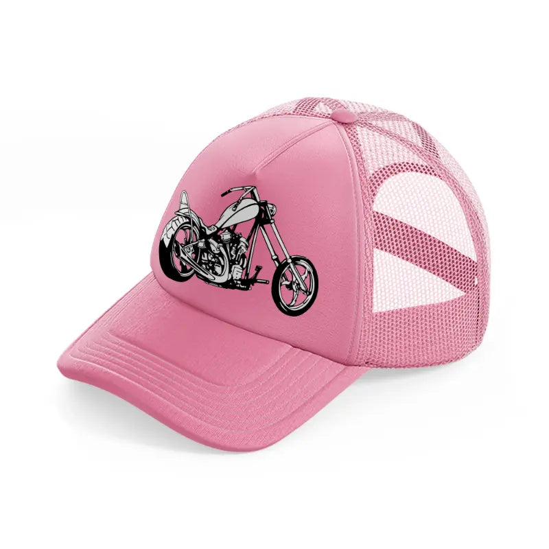 harley davidson bike pink trucker hat