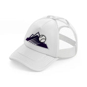 colorado rockies emblem-white-trucker-hat