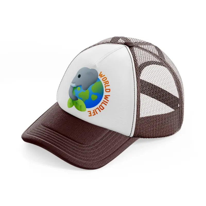 world-wildlife-day-brown-trucker-hat
