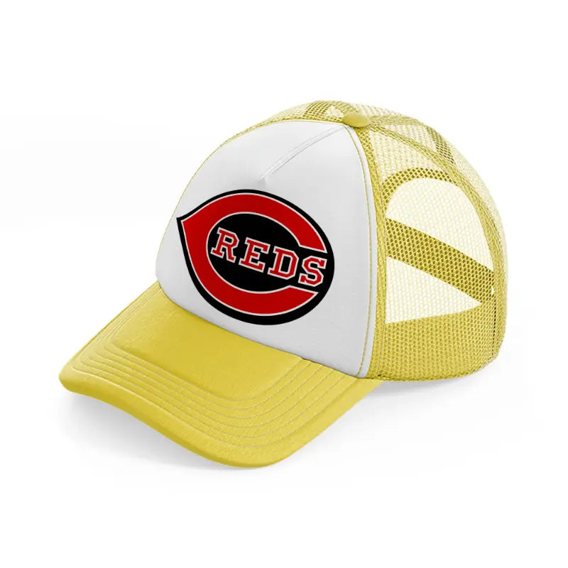 cincinnati reds retro yellow trucker hat