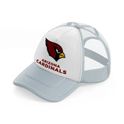 arizona cardinals logo-grey-trucker-hat