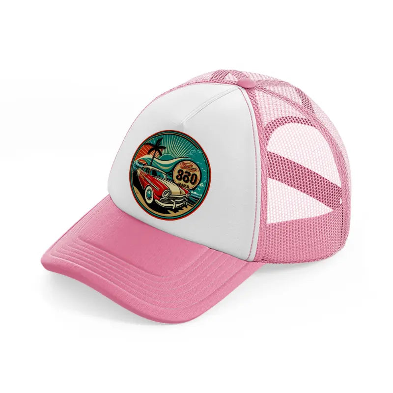 vintage a retro1 pink and white trucker hat