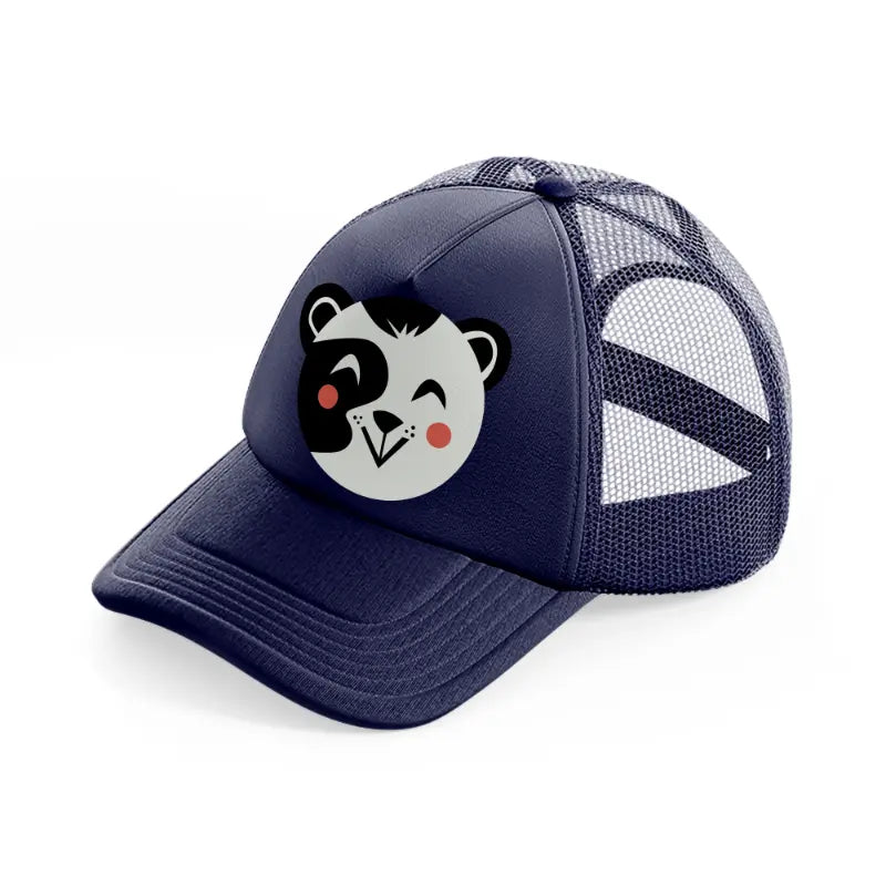 panda navy blue trucker hat