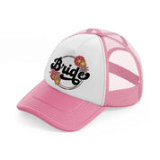 untitled 2 5 pink and white trucker hat