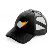 golf ball fire black trucker hat