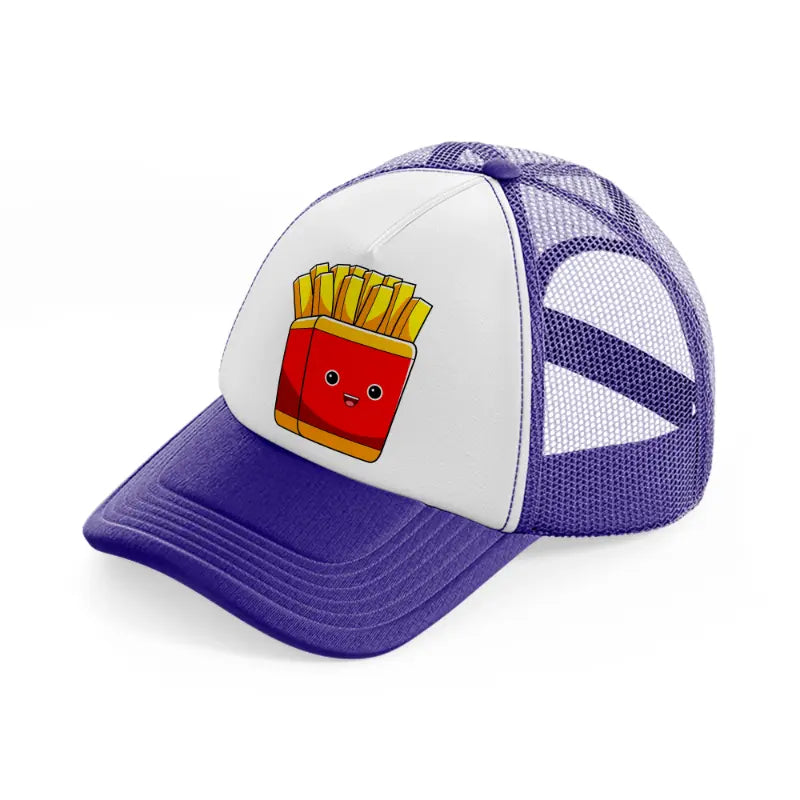 french fries purple trucker hat