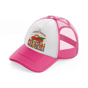 farm fresh christmas trees with truck-neon-pink-trucker-hat