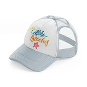 aloha beaches-grey-trucker-hat