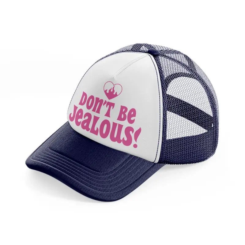 don't be jealous! heart-navy-blue-and-white-trucker-hat