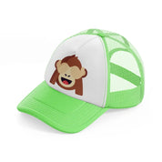 148 monkey 1 lime green trucker hat