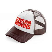 cleveland browns text-brown-trucker-hat