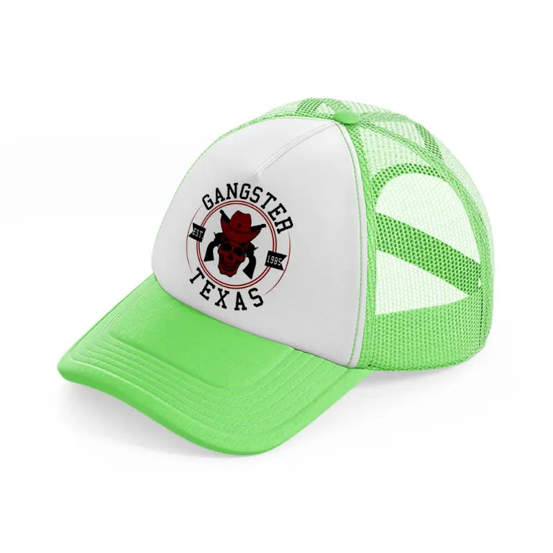 gangster texas lime green trucker hat